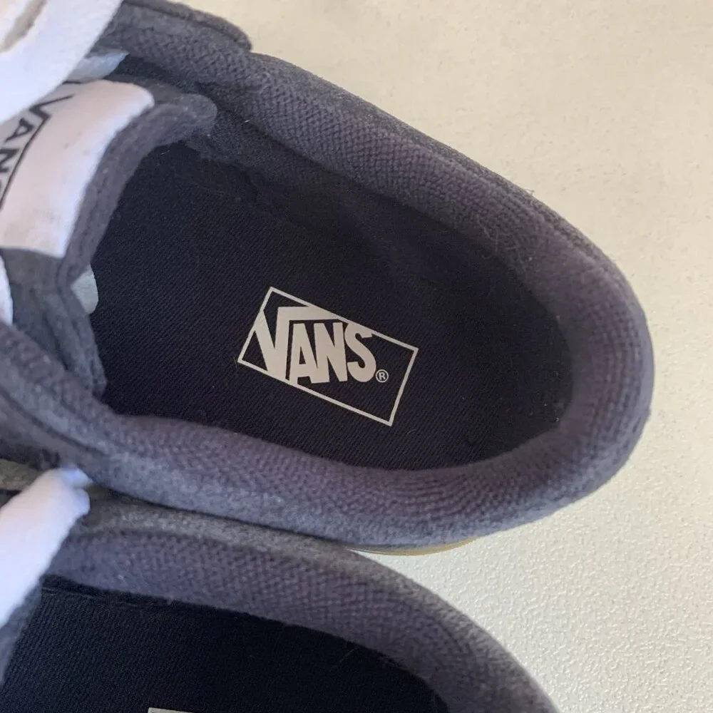 Vans Club Old Skool Shoes Kids 6 Navy White Lace Up Skater Sneaker Summer - Picture 3 of 12